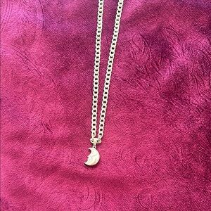 StoreMya Gold Face Moon Pendant Necklace